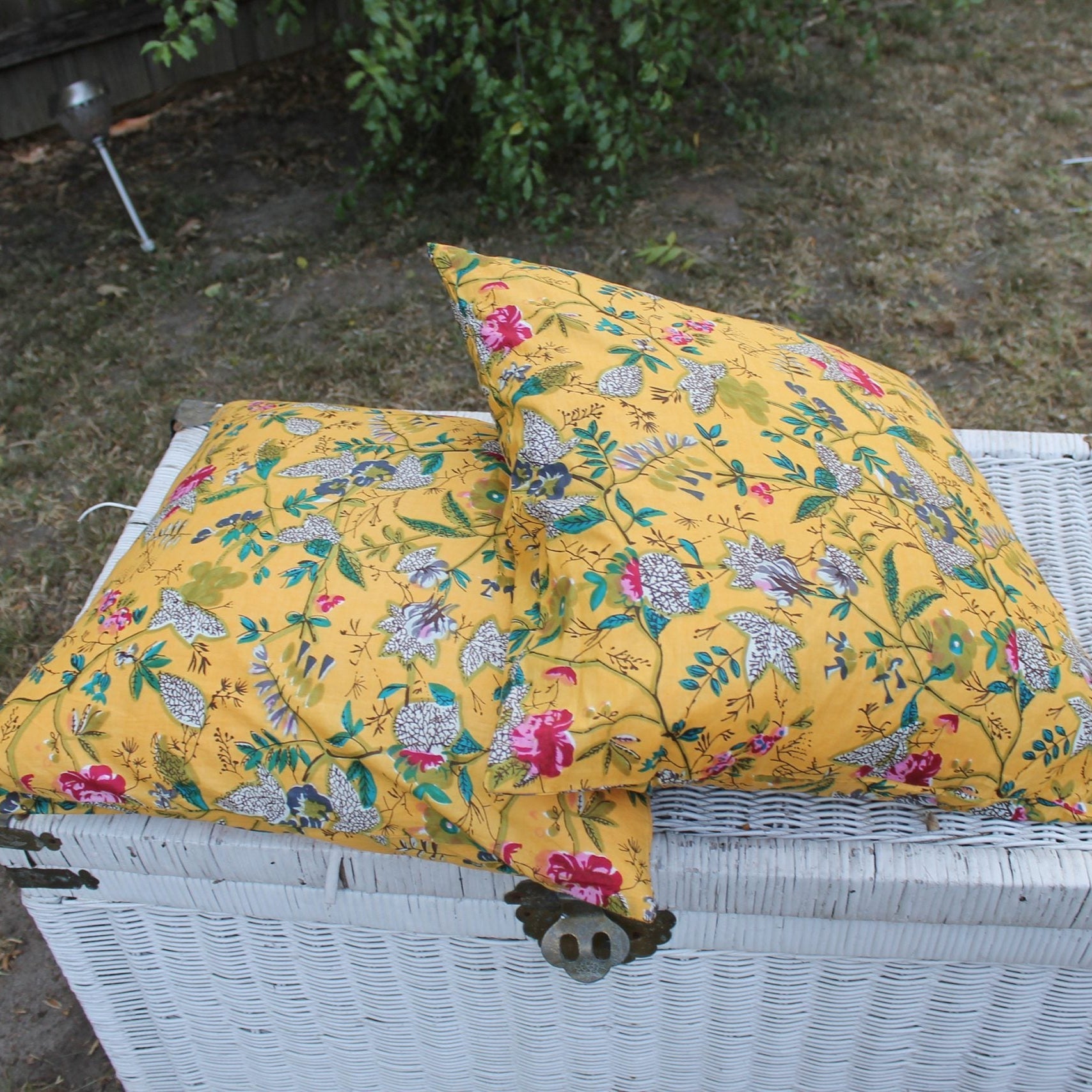 'Nature's Melody' 100% Handmade Cotton Cushion Cover