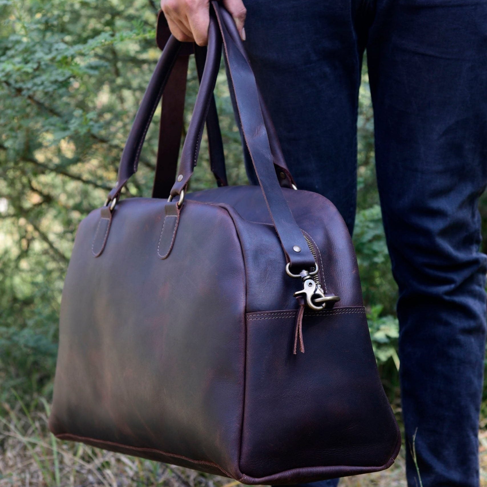 Leather Tote Bag - Weekender Nomad