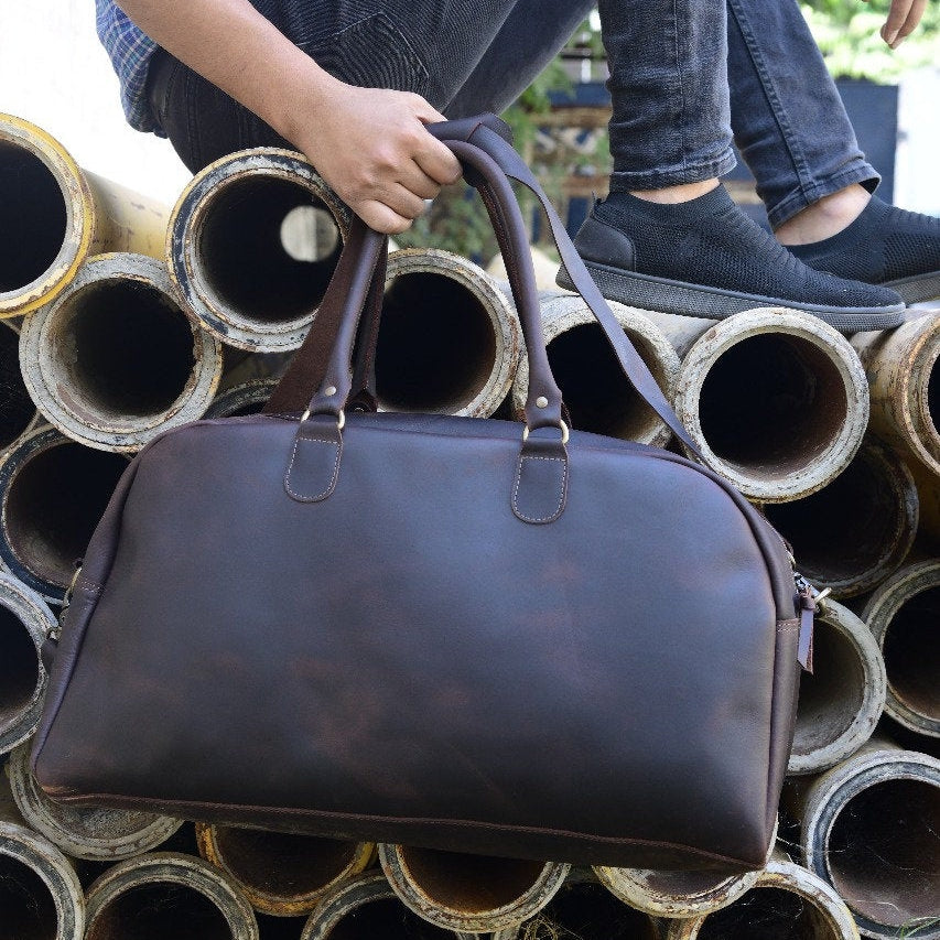 Leather Tote Bag - Weekender Nomad