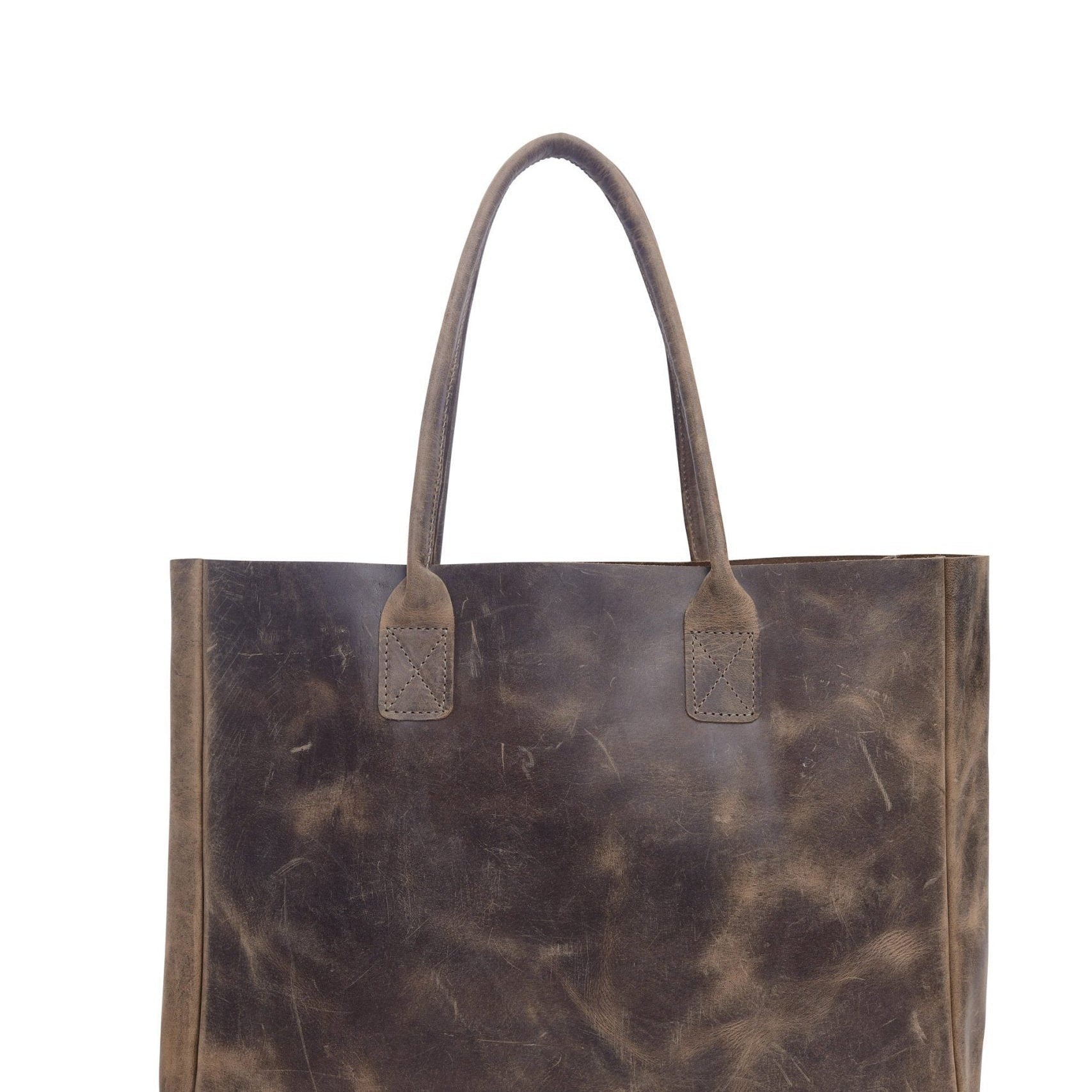 Ladies' Computer Tote Bag in Brown Leather