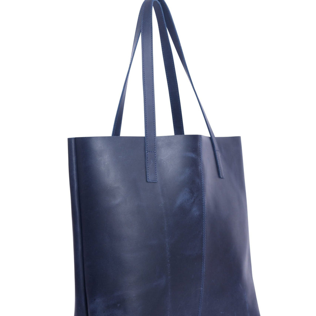 Custom Crafted Classics: Black Leather Tote Bag