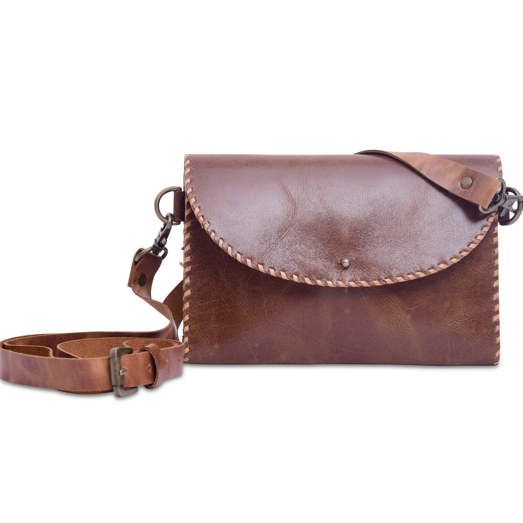 Leather Tote Bag - Wanderlust Weekender