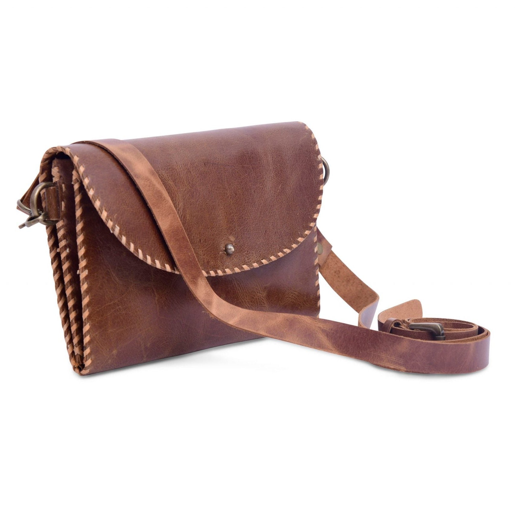 Leather Tote Bag - Wanderlust Weekender