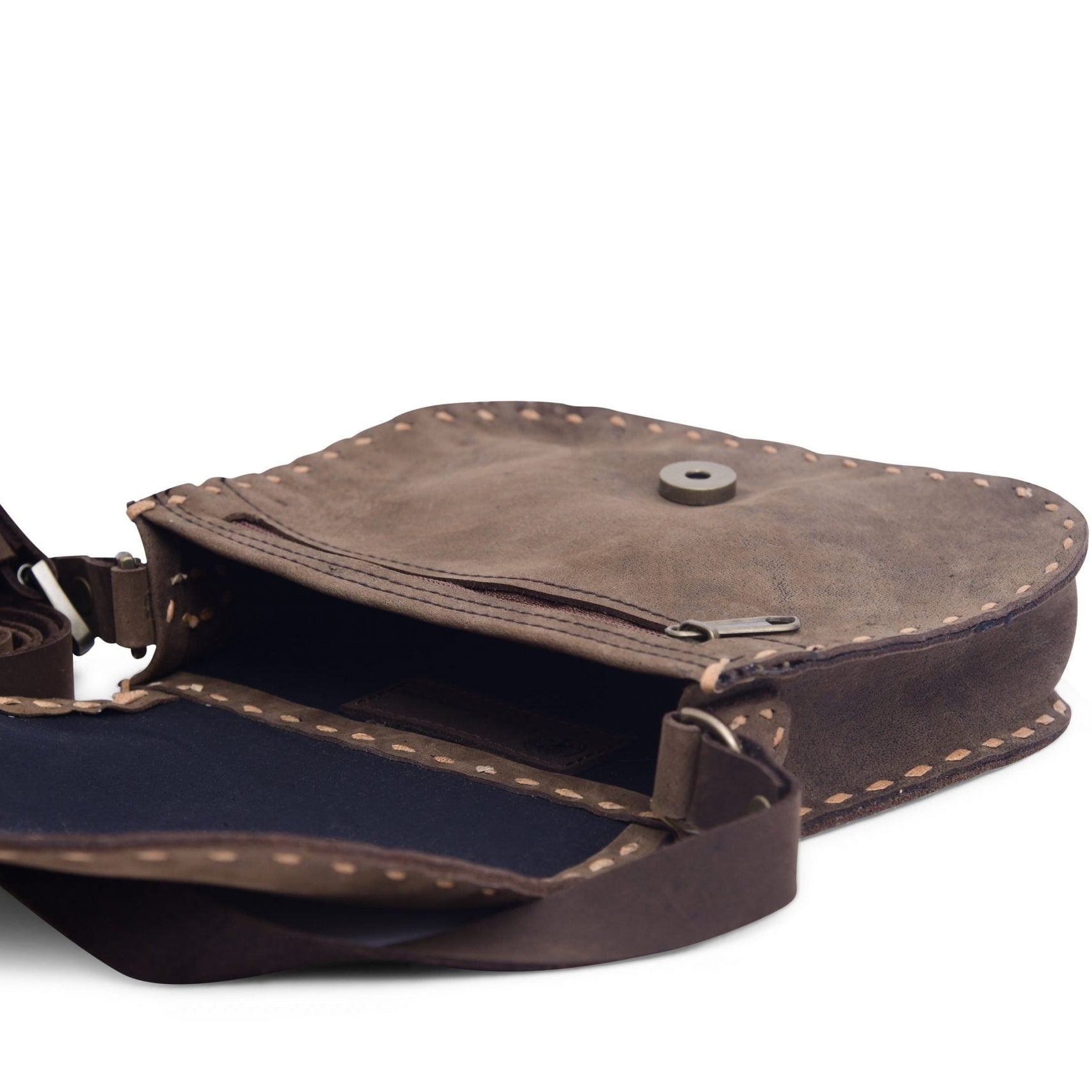 Leather Crossbody Shoulder Bag - Evergreen