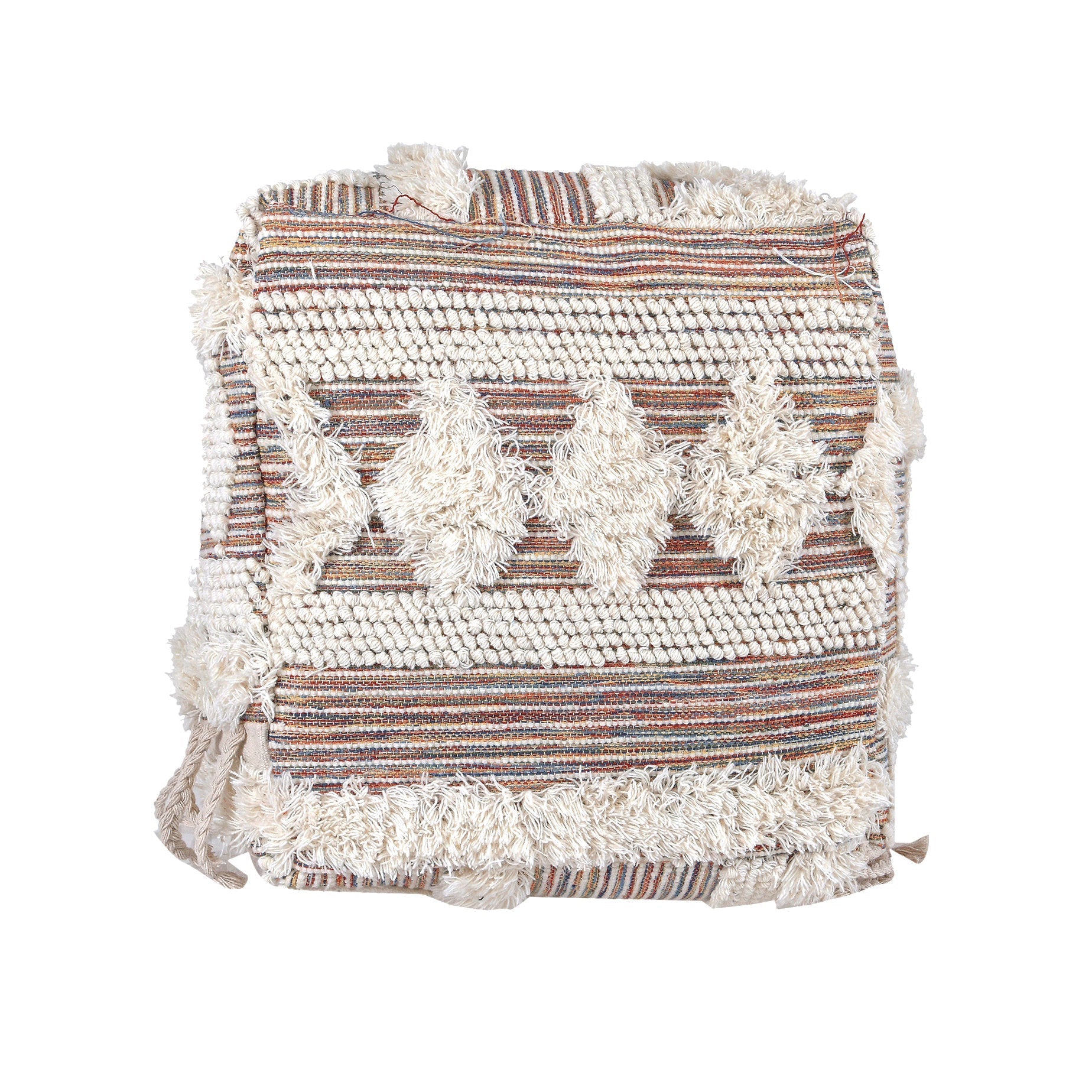 Moroccan Ottoman Cushion Cover, Pouf, Footstool - Tassel Night
