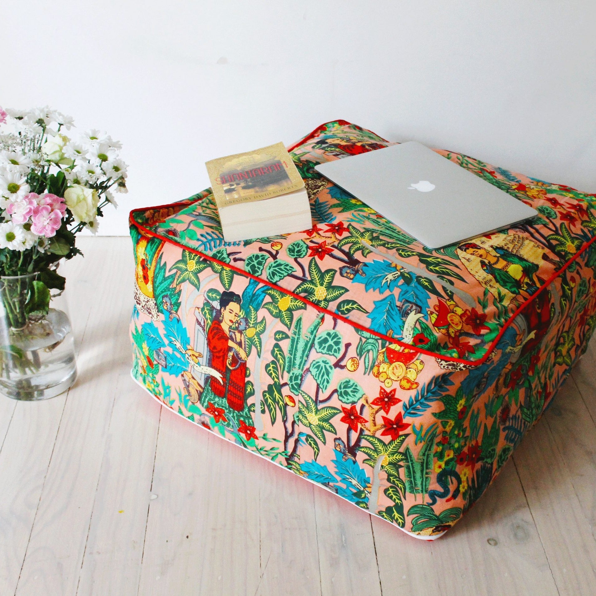 Linen Connections Moroccan Ottoman Cushion Cover - Frida Peach