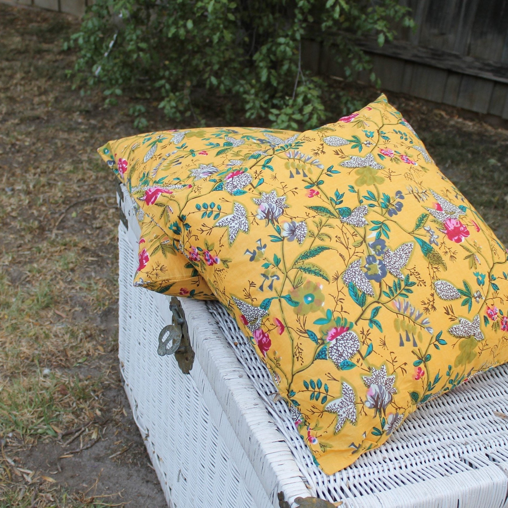 'Nature's Melody' 100% Handmade Cotton Cushion Cover