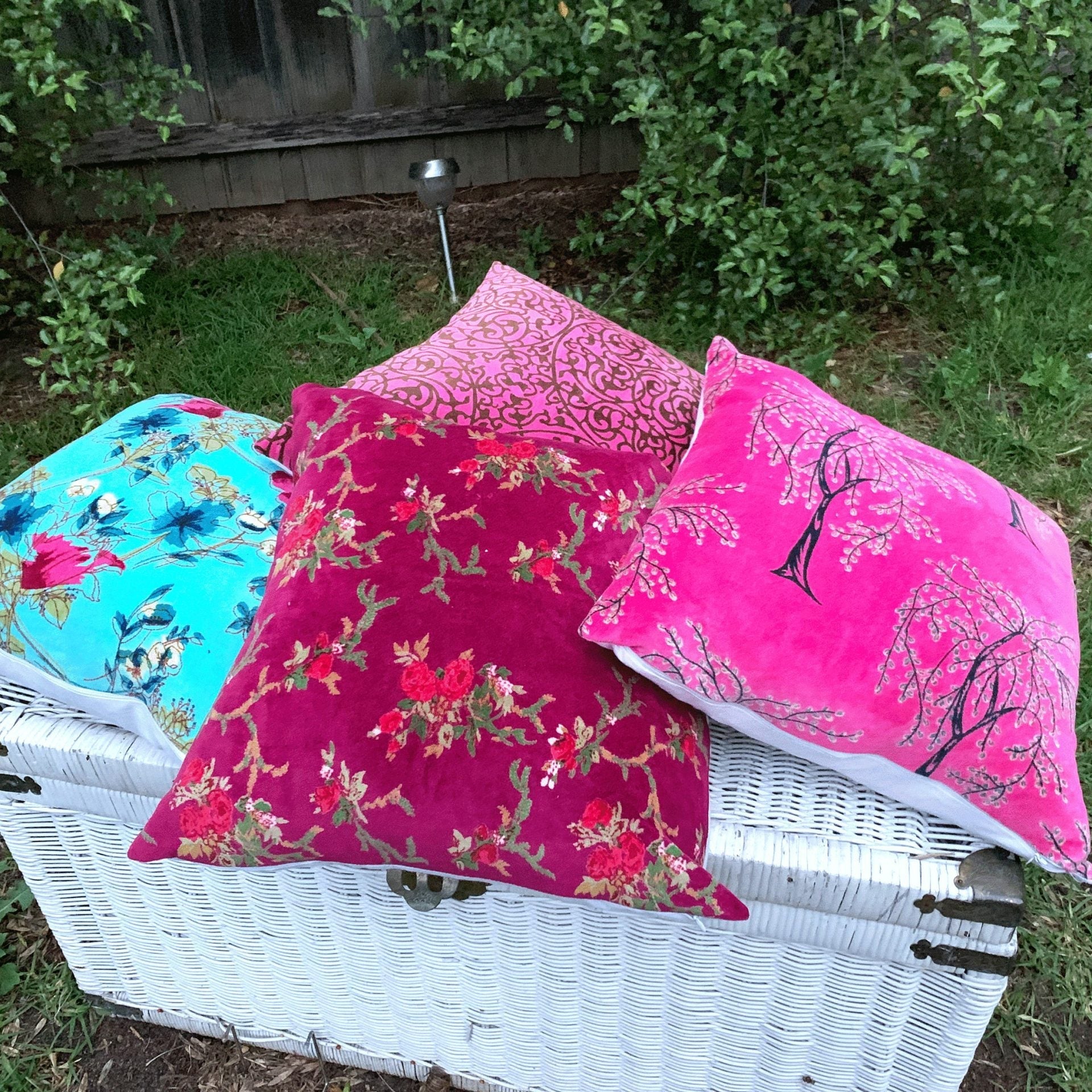 100% Handmade Cotton Cushion Cover - Fluttering Flora