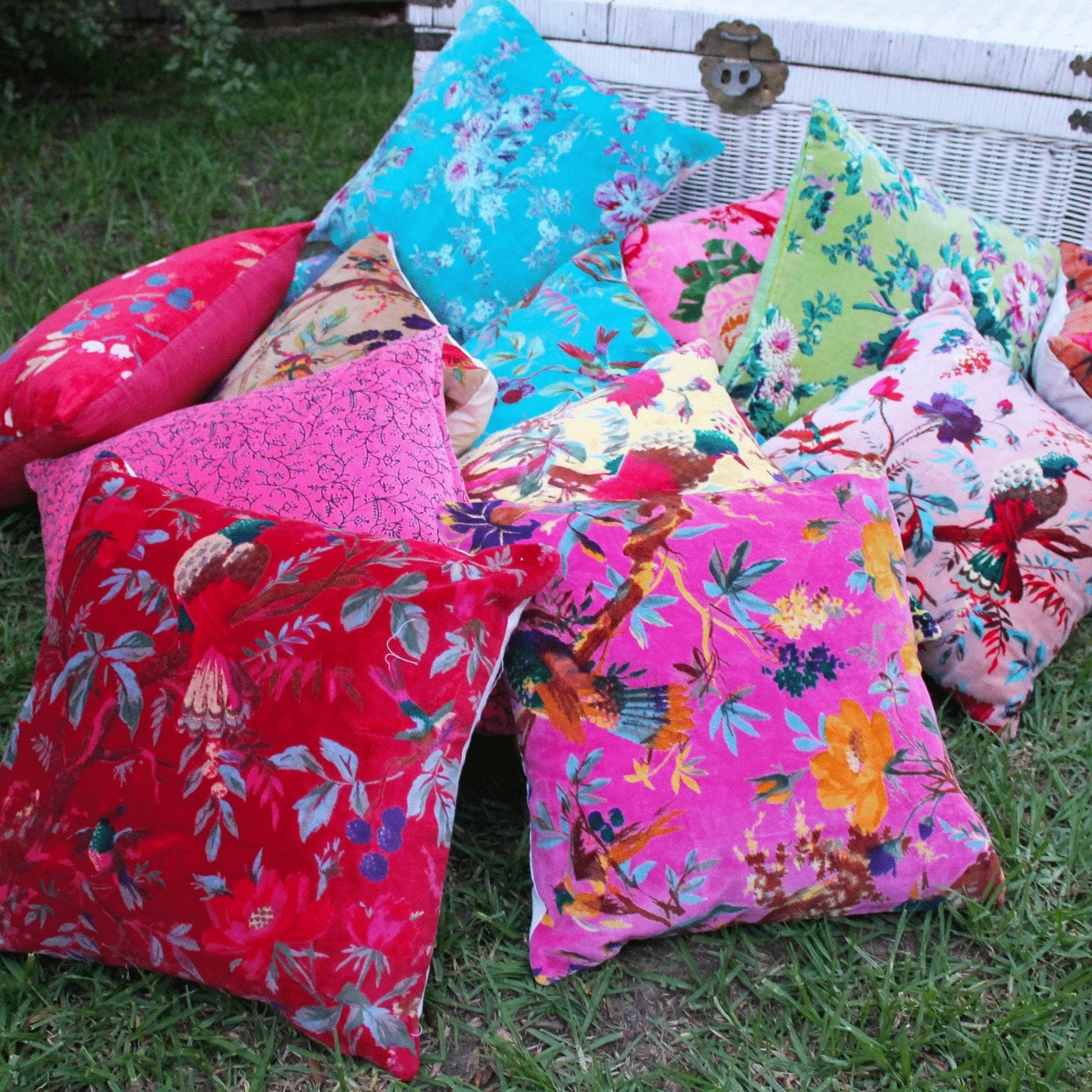 'Winged Dreams' 100% Cotton Velvet Cushion Cover