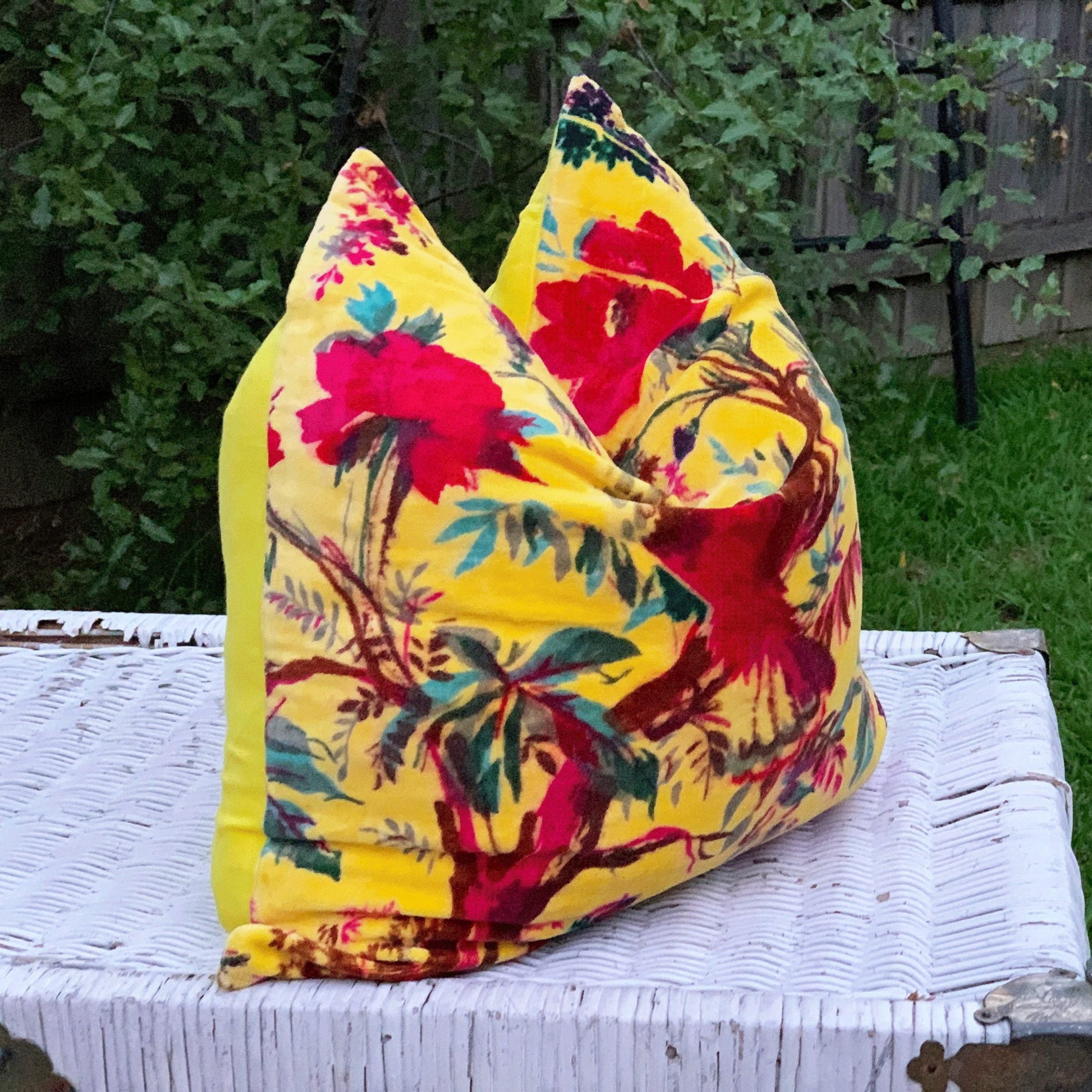 'Folkloric Flair' 100% Cotton Velvet Cushion Cover