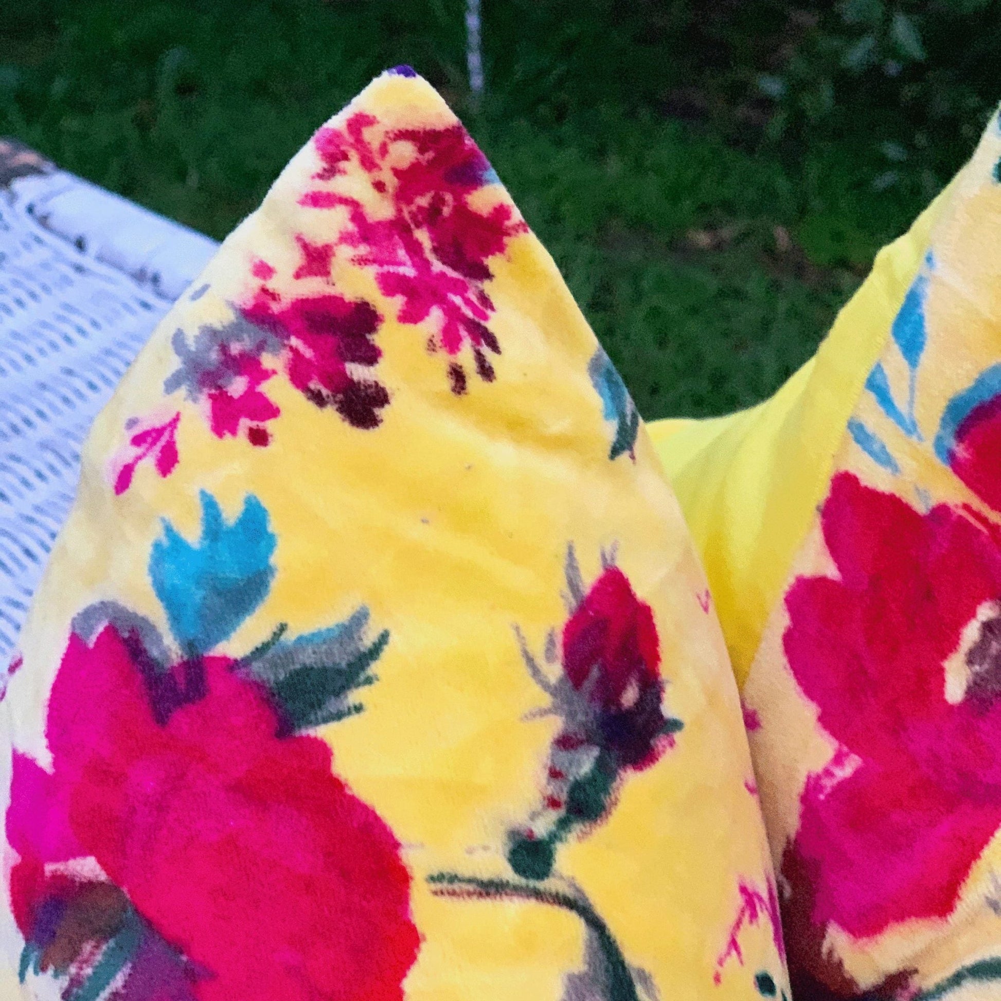 'Folkloric Flair' 100% Cotton Velvet Cushion Cover