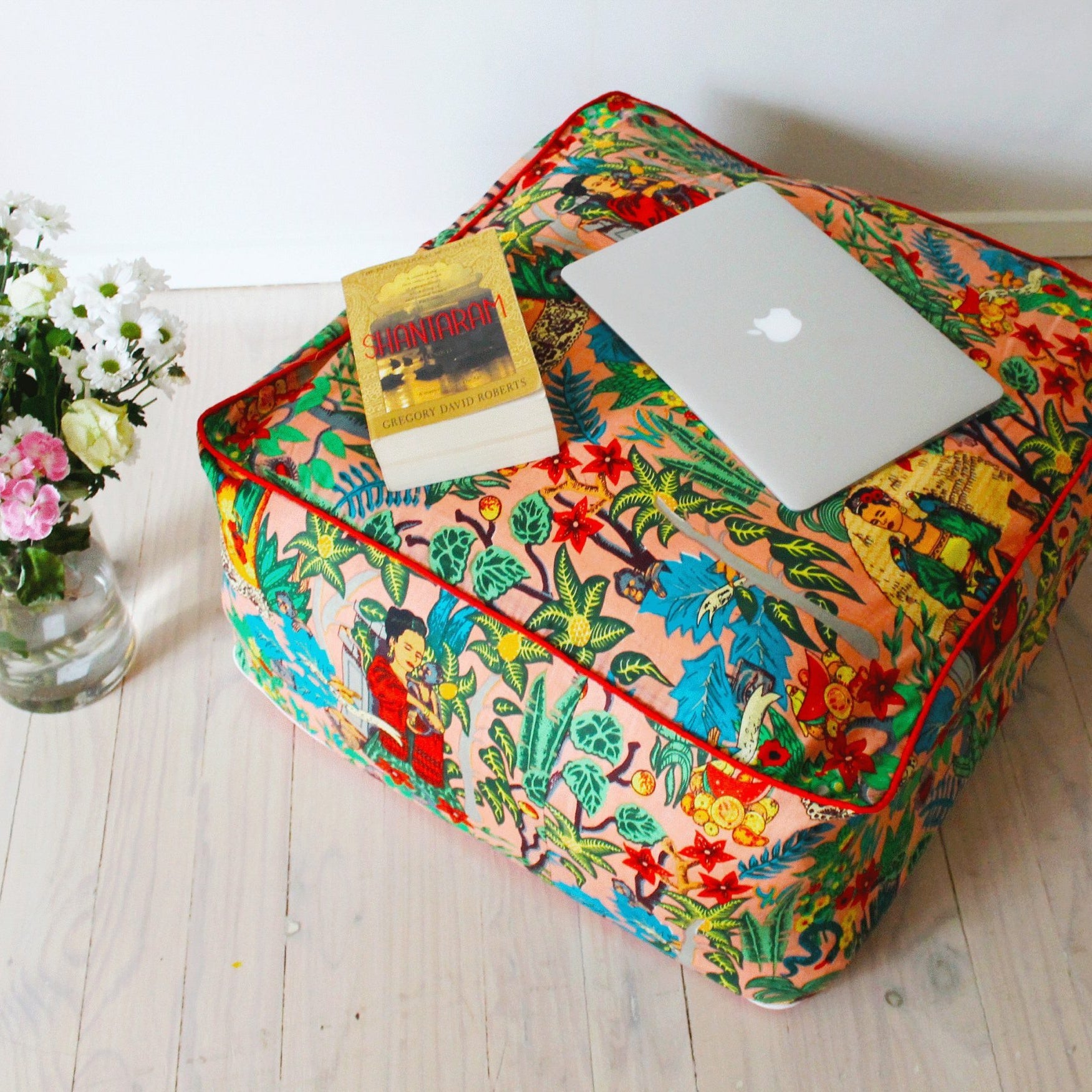 Linen Connections Moroccan Ottoman Cushion Cover - Frida Peach