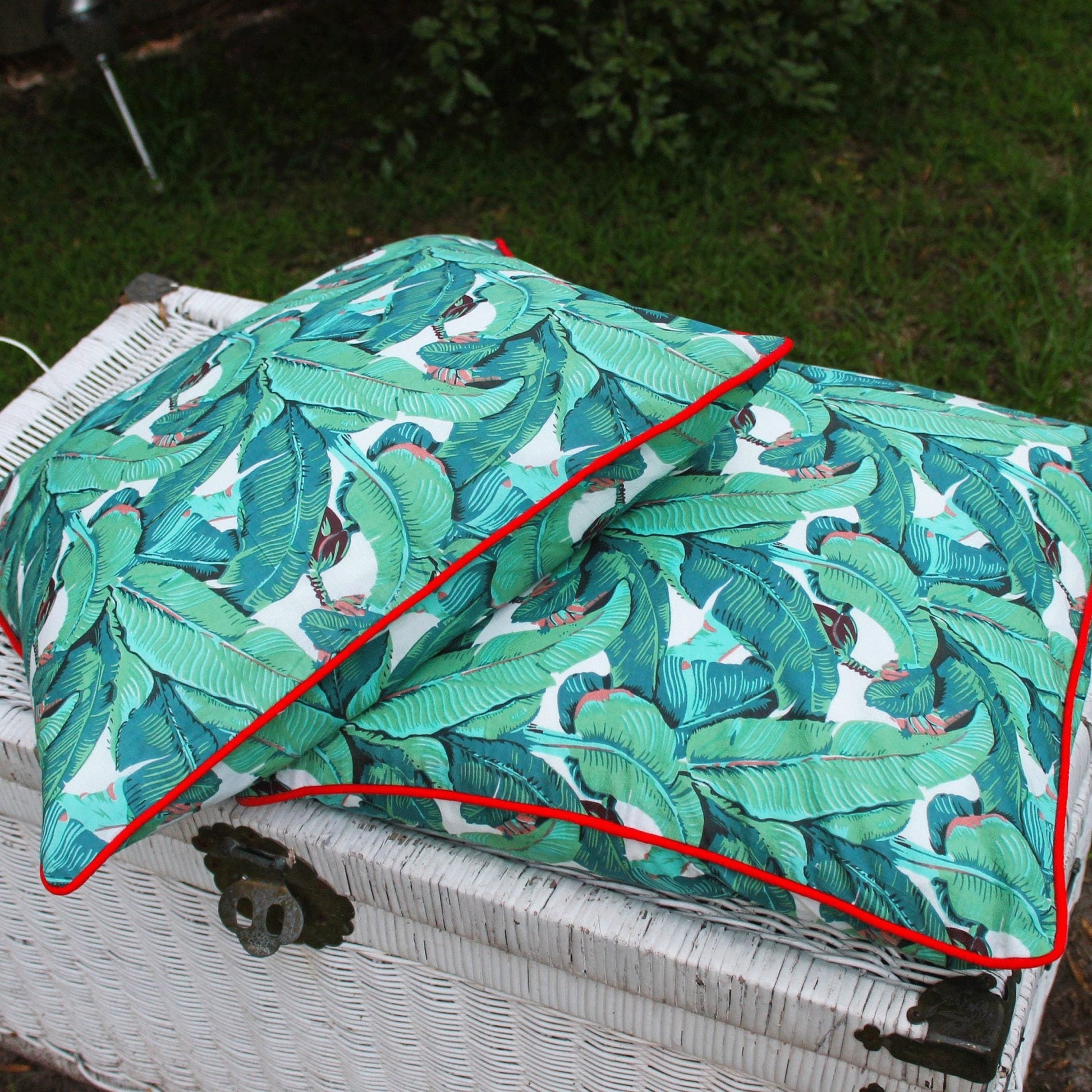 100% Cotton Cushion Cover - Tropical Palms