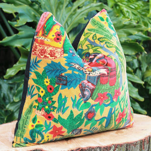 'Fiesta Mexicana' 100% Cotton Velvet Cushion Cover