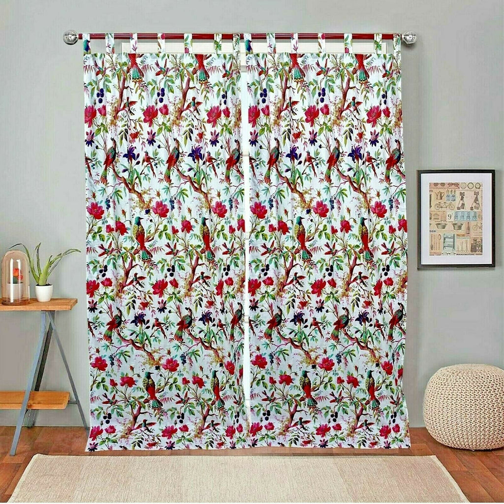 'Vivid Paradise' 100% Cotton Boho Curtains