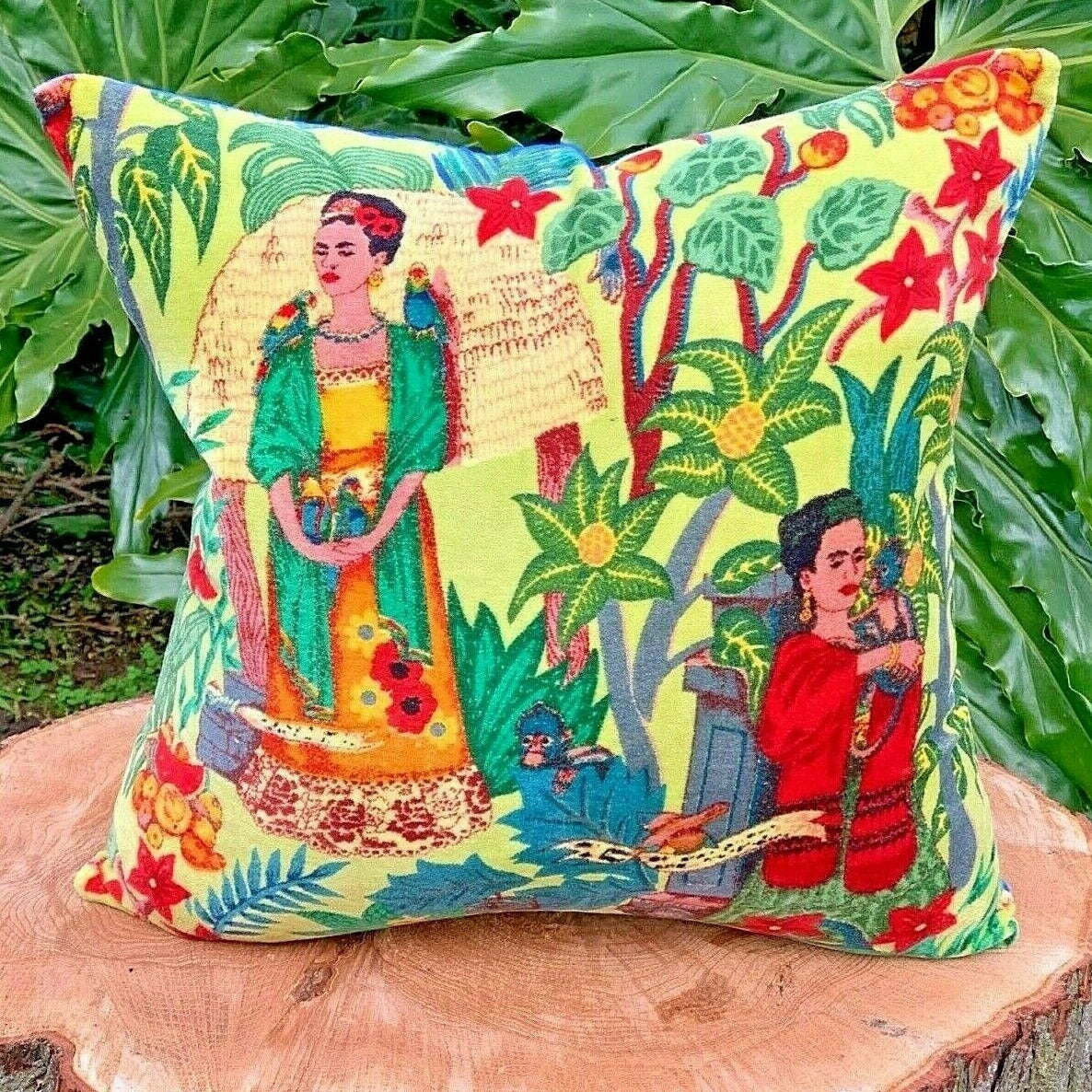 100% Cotton Velvet Cushion Covers - Frida Pea Green