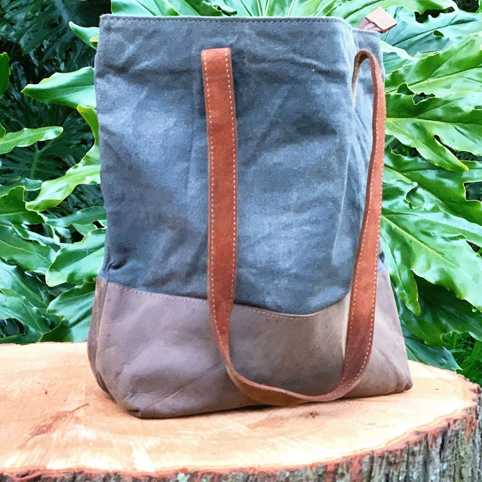 Waxed Canvas Tote Bag