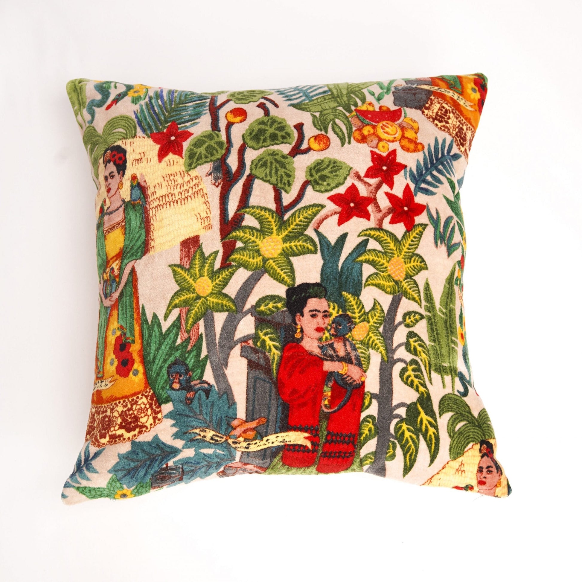 Linen Connections Velvet Cushion Covers - Kahlo's Garden
