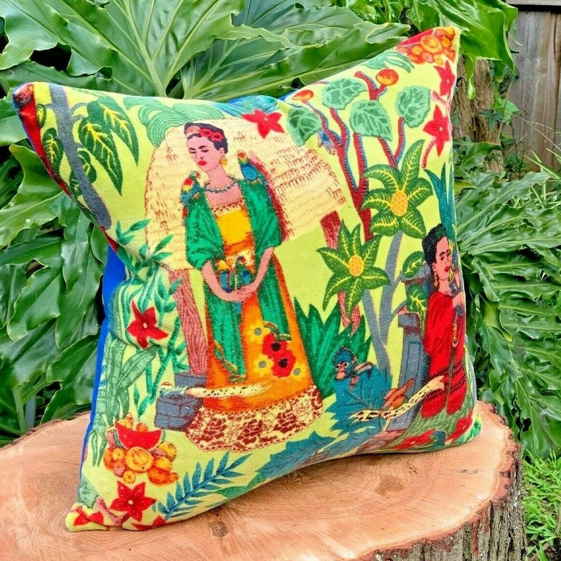 100% Cotton Velvet Cushion Covers - Frida Pea Green