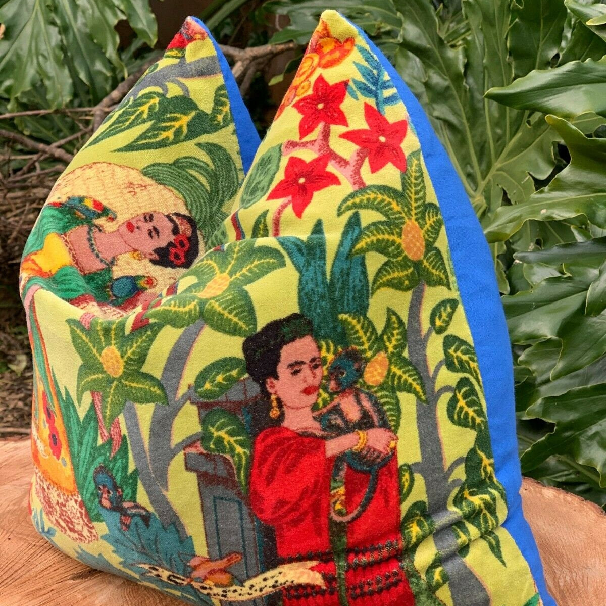 100% Cotton Velvet Cushion Covers - Frida Pea Green