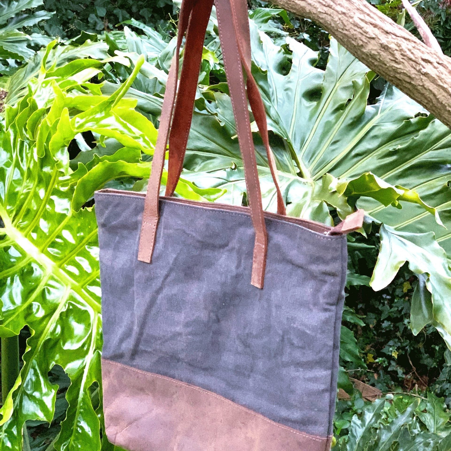 Waxed Canvas Tote Bag