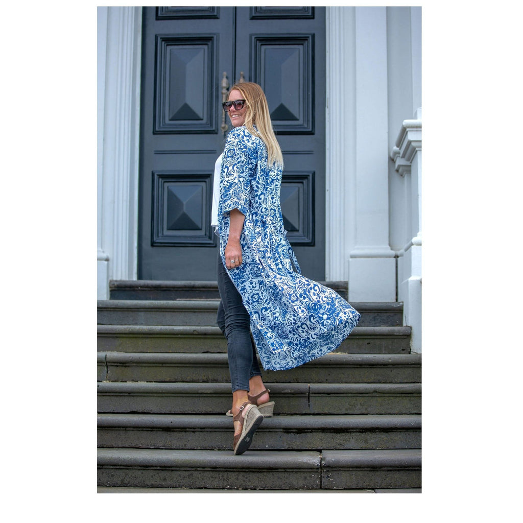 'Linen Connection Precious Piece' Kimono 100% Cotton Bathrobe