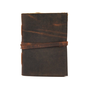 Antique Traveller's Vintage Leather Journal Book - A4 size