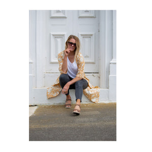 'Dreamy Delilalah' Kimono' 100% Cotton Bathrobe