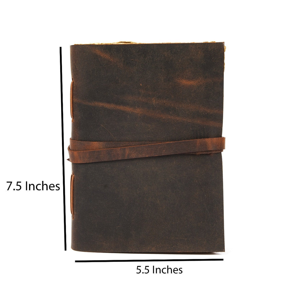 Antique Traveller's Vintage Leather Journal Book - A4 size