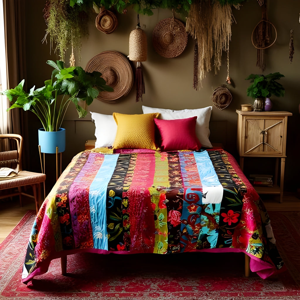 Velvet Floral Quilt - Patchwork Mix