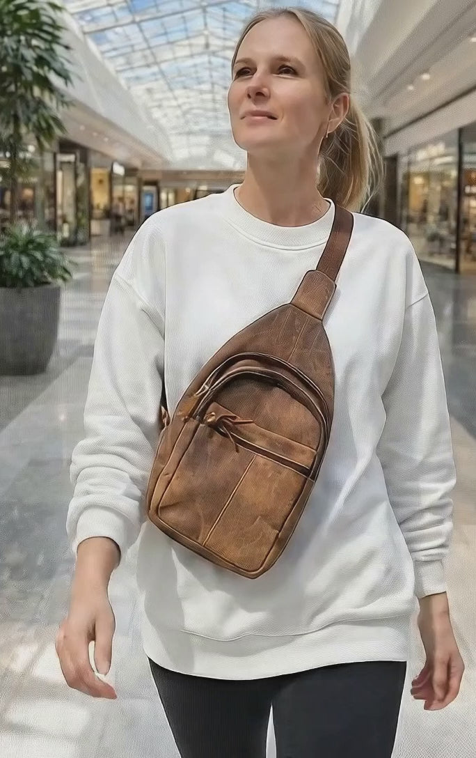 Everyday Leather Chest Vintage Crossbody Bag